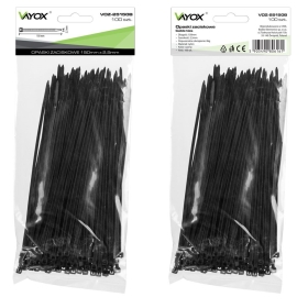 Vezica PVC 2,5x150mm crna 100 komada u pakiranju VOZ-25150B