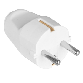 Utikač schuko ravni PVC bijeli VA0280