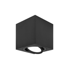 Kućište za GU10 žarulju max 35W 80x80x84mm IP20 kvadratno crno MASTER 0938