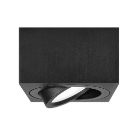 Kućište za GU10 žarulju max 35W 80x80x84mm IP20 kvadratno crno MASTER 0938