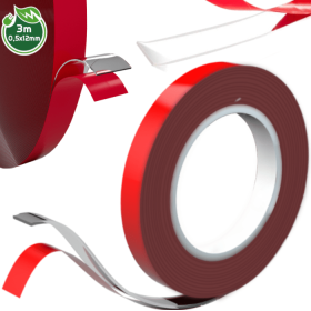 Dvostrana akrilna traka za LED profile 0,5x6mm, 3m BGPL 10854