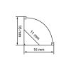 Profil za LED traku kutni aluminijski 2m crni MASTER 3039