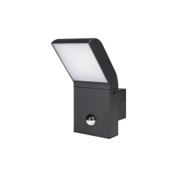 Zidna svjetiljka 12W 4000K 550lm 210x165x100mm IP54 crna sa senzorom pokreta Clark MASTER 3460
