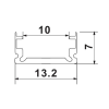 Profil za LED traku nadgradni aluminijski 2m srebrni Master 9602