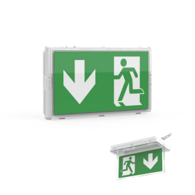 Evakuacijska 3W 6000K 100lm 15 SMD2835 s jedinicom za napajanje u nuždi i uključenim piktogramima viseća IP65 ENOVALITE ELED200105