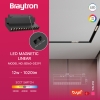 Linearna magnetska svjetiljka 12W 3CCT 1020lm 48VDC TUYA 22x113x220mm IP20 M20 crna BRAYTRON BD60-03291