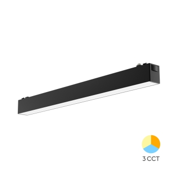 Linearna magnetska svjetiljka 10W 3CCT 600lm 48VDC 22x28x300mm IP20 S20B crna BRAYTRON BD60-20381