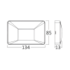 Zidna svjetiljka 3W 3CCT 240lm 134x85x13mm IP65 bijela VEKTA BRAYTRON BG38-02180 Zidna svjetiljka 3W 3CCT 240lm 134x85x13mm IP65 bijela VEKTA BRAYTRON BG38-02180