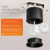 Stropna svjetiljka 10W 3CCT 900lm fi98mm IP20 okrugla crna BRAYTRON BH04-00041 Stropna svjetiljka 10W 3CCT 900lm fi98mm IP20 okrugla crna BRAYTRON BH04-00041