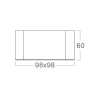 Stropna svjetiljka 10W 3CCT 900lm 98x98mm IP20 kvadratna bijelo-crna BRAYTRON BH04-00050 Stropna svjetiljka 10W 3CCT 900lm 98x98mm IP20 kvadratna bijelo-crna BRAYTRON BH04-00050