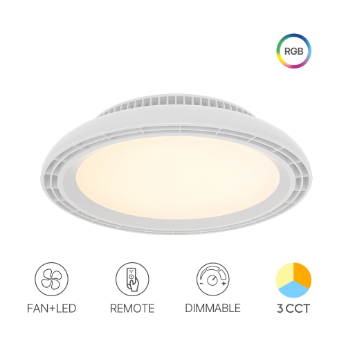 Ventilator stropni sa osvjetljenjem RGB 24+30W 3CCT 2200lm fi450mm IP20 dimabilna sa daljinskim upravljačem BRAYTRON BH85-00030