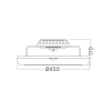 Ventilator stropni sa osvjetljenjem 40+20W 3CCT 4400lm fi450mm IP20 dimabilna sa daljinskim upravljačem i aplikacijom BRAYTRON BH85-00040