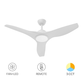 Ventilator stropni sa osvjetljenjem 24+35W 3CCT 2280lm fi1320mm IP20 sa daljinskim upravljačem bijeli BRAYTRON BH85-00200