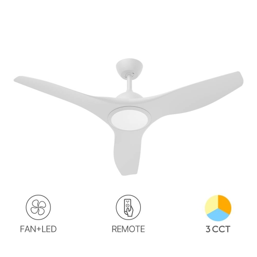 Ventilator stropni sa osvjetljenjem 24+35W 3CCT 2280lm fi1320mm IP20 sa daljinskim upravljačem bijeli BRAYTRON BH85-00200