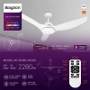 Ventilator stropni sa osvjetljenjem 24+35W 3CCT 2280lm fi1320mm IP20 sa daljinskim upravljačem bijeli BRAYTRON BH85-00200