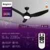 Ventilator stropni sa osvjetljenjem 24+35W 3CCT 2280lm fi1320mm IP20 sa daljinskim upravljačem crni BRAYTRON BH85-00201