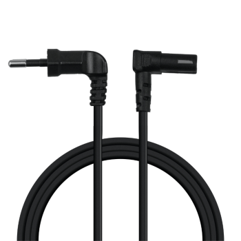 Kabel za napajanje RTV i SAT uređaja kutni, crni, 2m DPM BMEN45
