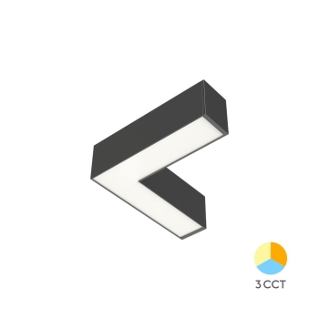 Konektor L za linearnu svjetiljku 12W 3CCT 1440lm 235x235mm IP20 crna ALINE BRAYTRON BN01-97081