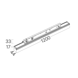 Linearna svjetiljka 50W 3CCT 8000lm 1200mm IP20 promjenjiva vataža bijela SLINE BRAYTRON BN03-00380