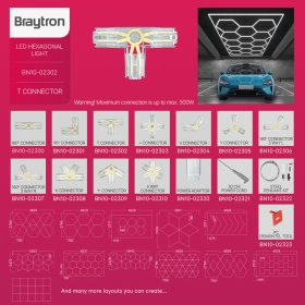 Konektor T za hexagon LED G1 rasvjetu IP20 BRAYTRON BN10-02302