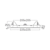 Panel LED 18W 3CCT 1760lm IP40 ugradbeni kvadratni bijeli BRAYTRON BP02-61880