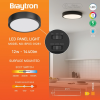 Panel LED 12W 3CCT 1440lm IP40 promjenjiva vataža nadgradni okrugli crni BRAYTRON BP03-01281