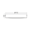 Panel LED 12W 3CCT 1440lm IP40 promjenjiva vataža nadgradni okrugli crni BRAYTRON BP03-01281