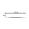 Panel LED 18W 3CCT 2160lm IP40 promjenjiva vataža nadgradni okrugli crni BRAYTRON BP03-01881