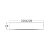 Panel LED 18W 3CCT 2160lm IP40 promjenjiva vataža nadgradni kvadratni crni BRAYTRON BP04-01881
