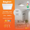 Panel LED 24W 5CCT 2880lm IP40 promjenjiva vataža nadgradni kvadratni bijeli BRAYTRON BP04-02480 Panel LED 24W 5CCT 2880lm IP40 promjenjiva vataža nadgradni kvadratni bijeli BRAYTRON BP04-02480