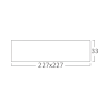 Panel LED 18W 3CCT 1760lm IP40 nadgradni kvadratni bijeli BRAYTRON BP04-61880