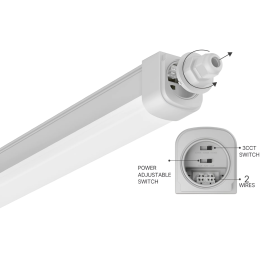 Vodotijesna svjetiljka 120cm 40W 3CCT 5000lm IP65 promjenjiva vataža nizajuća siva BRAYTRON BT06-00482