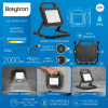 Reflektor radni 20W 6500K 2000lm dimabilni IP54 na baterije crni BRAYTRON BT59-00431 Reflektor radni 20W 6500K 2000lm dimabilni IP54 na baterije crni BRAYTRON BT59-00431