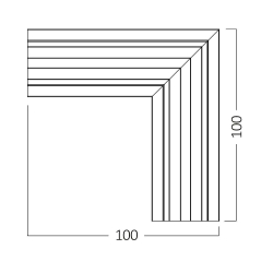 Šina za magnetsku rasvjetu 100x38x100mm S20B crna kutna BRAYTRON BY41-20711