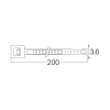 Vezica PVC 3,6x200mm 100 kom u pakiranju crna BRAYTRON BY90-01042 Vezica PVC 3,6x200mm 100 kom u pakiranju crna BRAYTRON BY90-01042