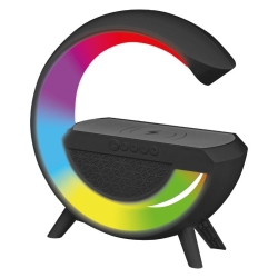 Zvučnik RGB LED Bluetooth s bežičnim punjačem, crni DPM DTL301B