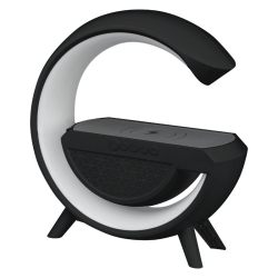 Zvučnik RGB LED Bluetooth s bežičnim punjačem, crni DPM DTL301B