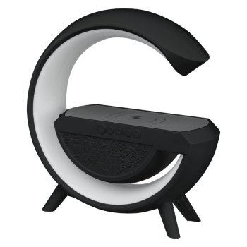 Zvučnik RGB LED Bluetooth s bežičnim punjačem, crni DPM DTL301B