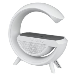 Zvučnik RGB LED Bluetooth s bežičnim punjačem, bijeli DPM DTL301W