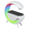 Zvučnik RGB LED Bluetooth s bežičnim punjačem, bijeli DPM DTL301W