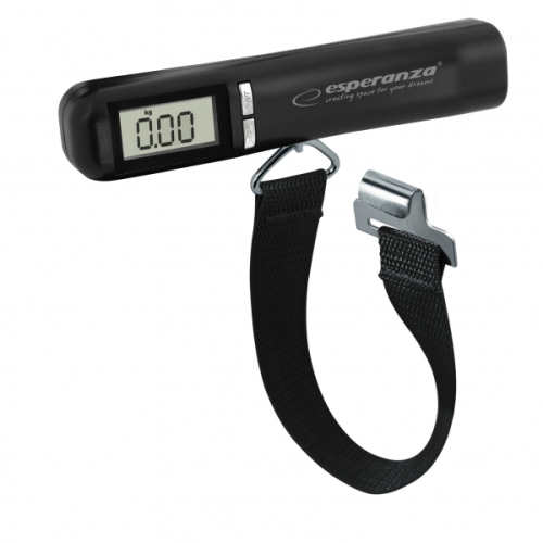 Digitalna vaga za prtljagu max. 50kg s remenom crna ESP ETS001 Digitalna vaga za prtljagu max. 50kg s remenom crna ESP ETS001
