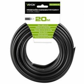 Kabel koaksijalni RG6U Cu 1,02mm 20m crni VAYOX PCC102GEL-20