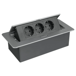 Izvlačna utičnica 3 x schuko antracit DPM PFS1305