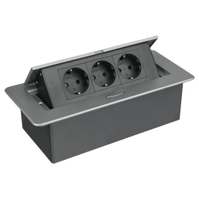 Izvlačna utičnica 3 x schuko antracit DPM PFS1305