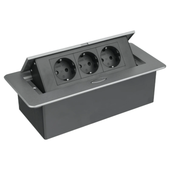Izvlačna utičnica 3 x schuko antracit DPM PFS1305
