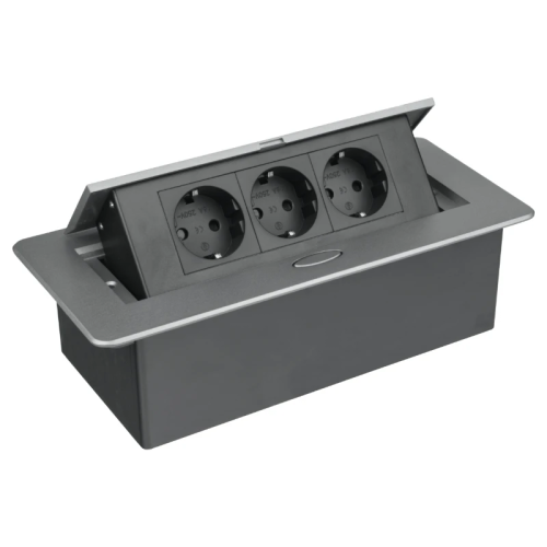 Izvlačna utičnica 3 x schuko antracit DPM PFS1305 Izvlačna utičnica 3 x schuko antracit DPM PFS1305
