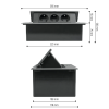 Izvlačna utičnica 3 x schuko antracit DPM PFS1305 Izvlačna utičnica 3 x schuko antracit DPM PFS1305