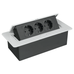 Izvlačna utičnica 3 x schuko bijela DPM PFS1306