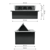 Izvlačna utičnica 3 x schuko bijela DPM PFS1306 Izvlačna utičnica 3 x schuko bijela DPM PFS1306