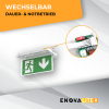 Evakuacijska 3W 6000K 100lm 15 SMD2835 s jedinicom za napajanje u nuždi i uključenim piktogramima viseća IP65 ENOVALITE ELED200105